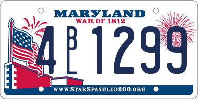 MD license plate 4BL1299