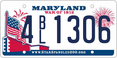 MD license plate 4BL1306