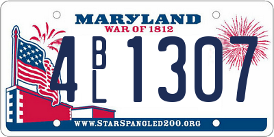 MD license plate 4BL1307