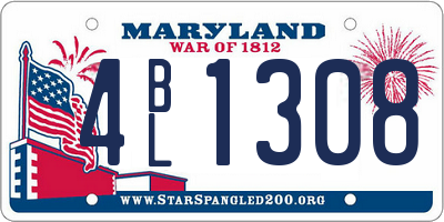 MD license plate 4BL1308