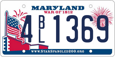 MD license plate 4BL1369