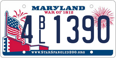 MD license plate 4BL1390