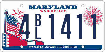 MD license plate 4BL1411