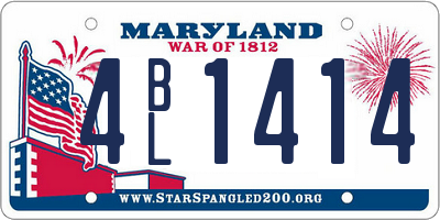 MD license plate 4BL1414