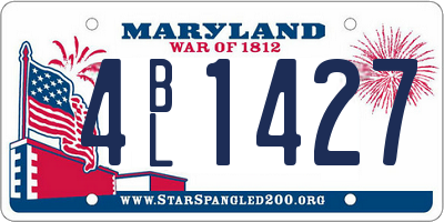 MD license plate 4BL1427