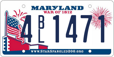 MD license plate 4BL1471