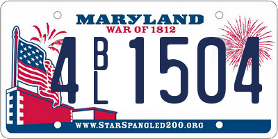 MD license plate 4BL1504