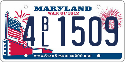 MD license plate 4BL1509