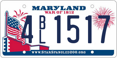 MD license plate 4BL1517