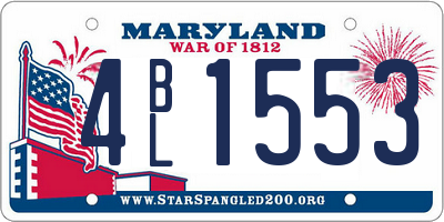MD license plate 4BL1553