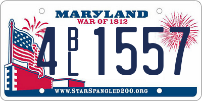 MD license plate 4BL1557