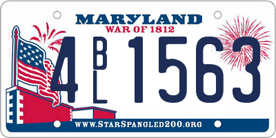 MD license plate 4BL1563
