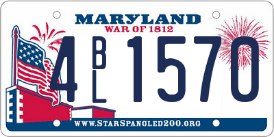 MD license plate 4BL1570