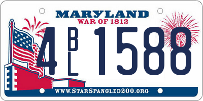 MD license plate 4BL1588