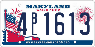 MD license plate 4BL1613