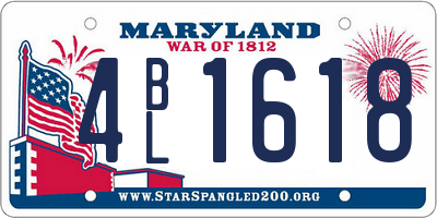 MD license plate 4BL1618