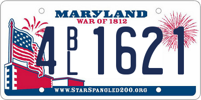 MD license plate 4BL1621