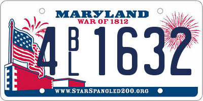 MD license plate 4BL1632