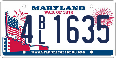 MD license plate 4BL1635