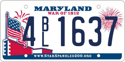 MD license plate 4BL1637