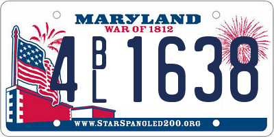 MD license plate 4BL1638