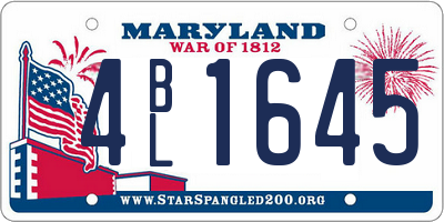 MD license plate 4BL1645
