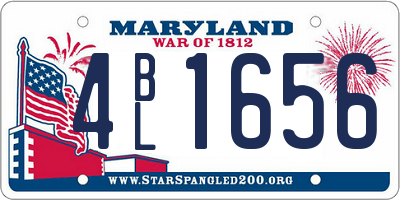 MD license plate 4BL1656