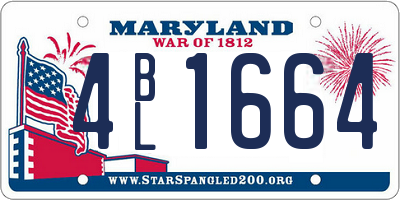 MD license plate 4BL1664