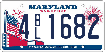 MD license plate 4BL1682