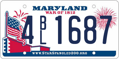 MD license plate 4BL1687