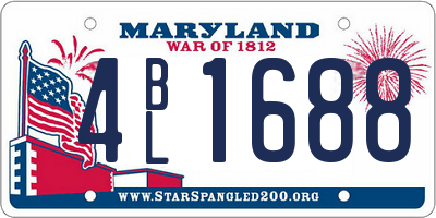 MD license plate 4BL1688
