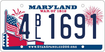 MD license plate 4BL1691