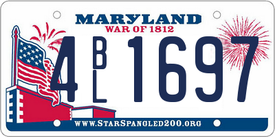 MD license plate 4BL1697