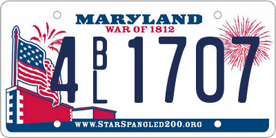 MD license plate 4BL1707