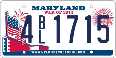 MD license plate 4BL1715