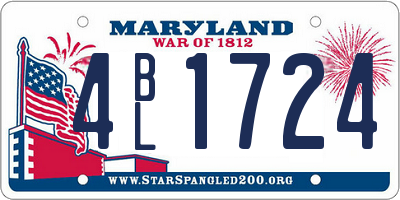 MD license plate 4BL1724