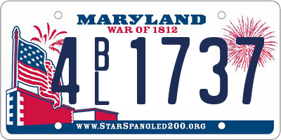 MD license plate 4BL1737