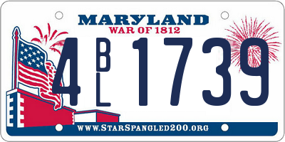MD license plate 4BL1739