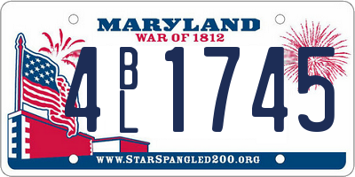 MD license plate 4BL1745