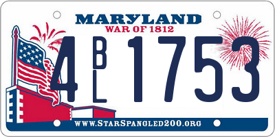 MD license plate 4BL1753