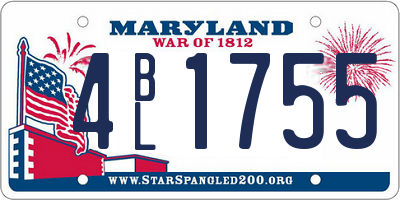 MD license plate 4BL1755