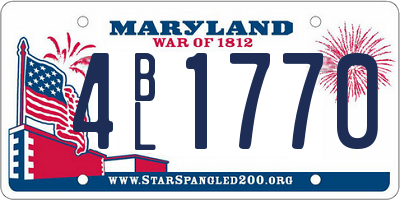 MD license plate 4BL1770