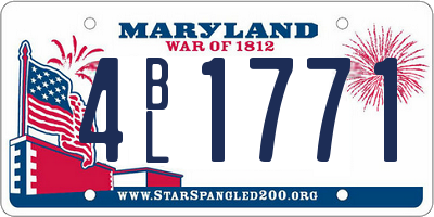 MD license plate 4BL1771