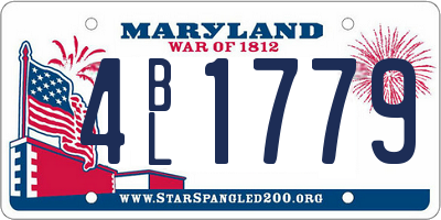 MD license plate 4BL1779