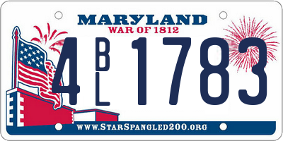 MD license plate 4BL1783