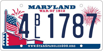 MD license plate 4BL1787
