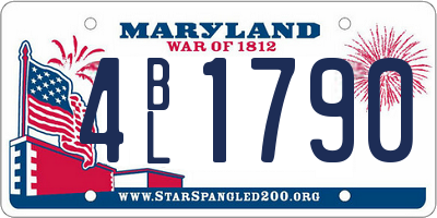 MD license plate 4BL1790