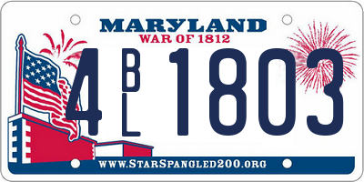 MD license plate 4BL1803