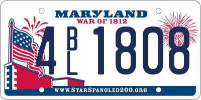 MD license plate 4BL1808