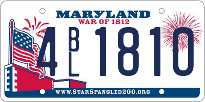 MD license plate 4BL1810
